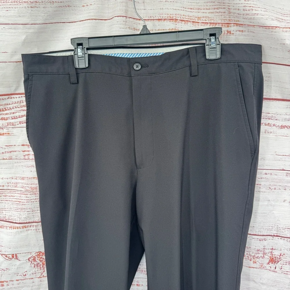 Footjoy Golf Pants Mens 38x32 Black Performance Flat Front Straight Leg Athletic